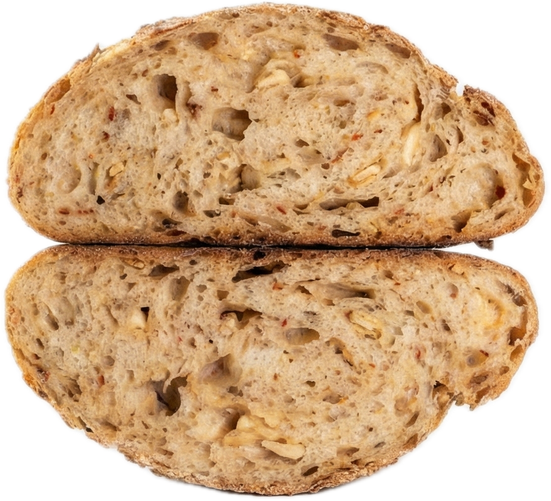 Garlic Herb Sourdough Top View