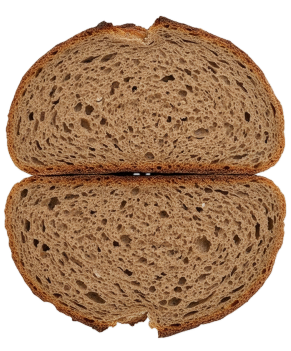 Whole Wheat Sourdough Top View